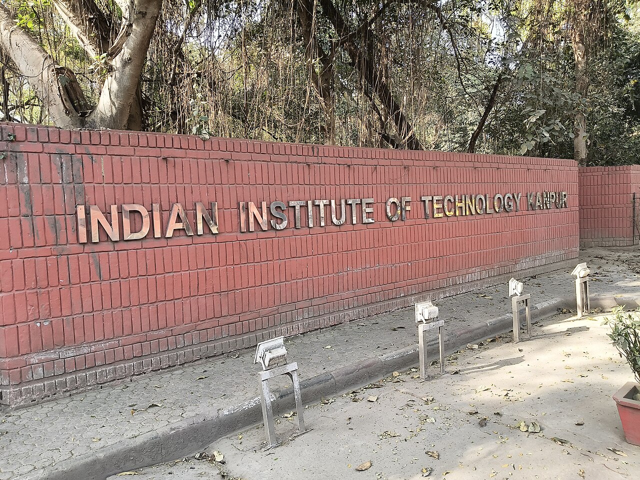 IIT Kanpur name board at the campus entrance